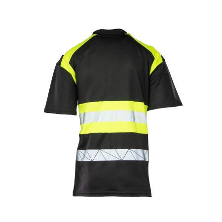 ECO RIVAL KOSZULKA POLO CZARNY/ŻÓŁTY - SEVEN KINGS