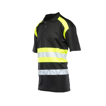 ECO RIVAL KOSZULKA POLO CZARNY/ŻÓŁTY - SEVEN KINGS