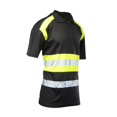 ECO RIVAL KOSZULKA POLO CZARNY/ŻÓŁTY - SEVEN KINGS