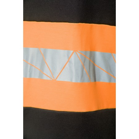 ECO RIVAL KOSZULKA POLO CZARNY/POMARAŃCZ - SEVEN KINGS