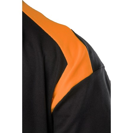 ECO RIVAL KOSZULKA POLO CZARNY/POMARAŃCZ - SEVEN KINGS