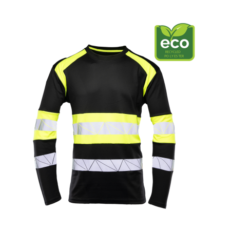 ECO RIVAL KOSZULKA LONGSLEEVE CZARNY/ŻÓŁTY - SEVEN KINGS