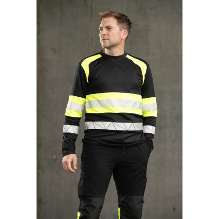 ECO RIVAL KOSZULKA LONGSLEEVE CZARNY/ŻÓŁTY - SEVEN KINGS