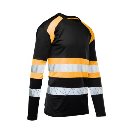 ECO RIVAL KOSZULKA LONGSLEEVE CZARNY/POMARAŃCZ - SEVEN KINGS