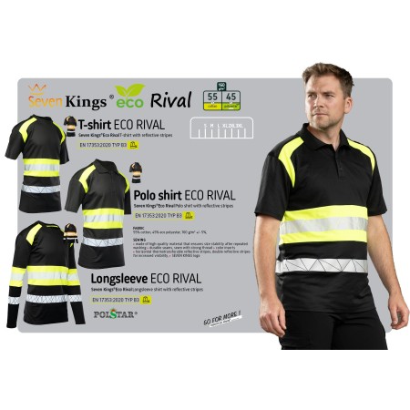 ECO RIVAL KOSZULKA LONGSLEEVE CZARNY/POMARAŃCZ - SEVEN KINGS