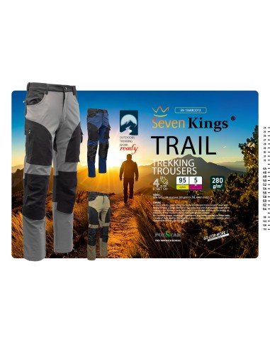 TRAIL SPODNIE DO PASA GRANAT/CZARNY - SEVEN KINGS