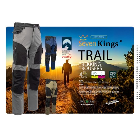 TRAIL SPODNIE DO PASA GRANAT/CZARNY - SEVEN KINGS