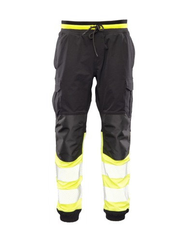 FLASH JOGGER SPODNIE SKF03Y CZARNY/ŻÓŁTY KAT II...