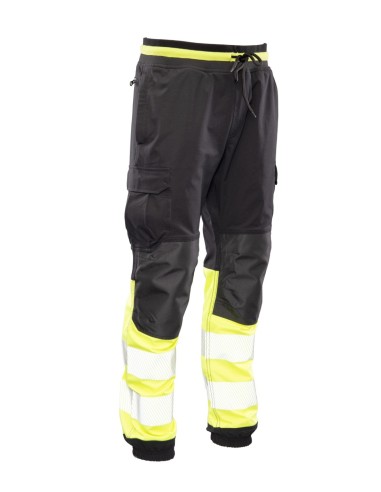 FLASH JOGGER SPODNIE SKF03Y CZARNY/ŻÓŁTY KAT II...