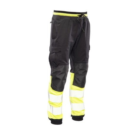 FLASH JOGGER SPODNIE SKF03Y CZARNY/ŻÓŁTY KAT II - SEVEN KINGS