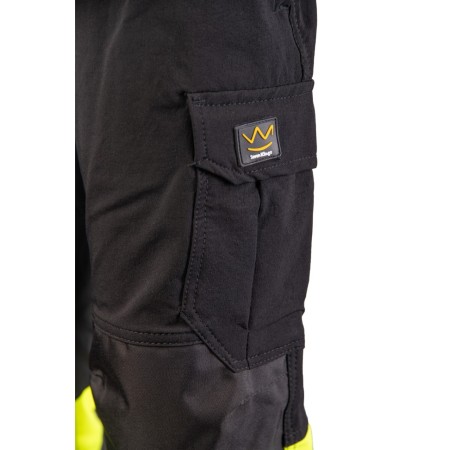FLASH JOGGER SPODNIE SKF03Y CZARNY/ŻÓŁTY KAT II - SEVEN KINGS