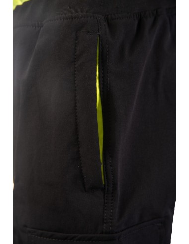 FLASH JOGGER SPODNIE SKF03Y CZARNY/ŻÓŁTY KAT II...