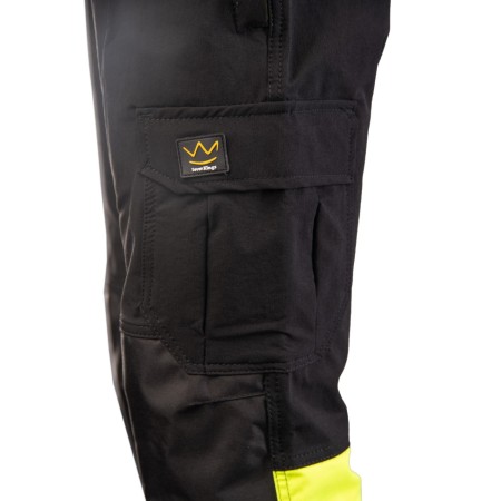 FLASH JOGGER SPODNIE SKF03Y CZARNY/ŻÓŁTY KAT II - SEVEN KINGS