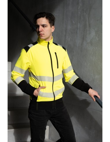 BLUZA FLASH OSTRZEGAWCZA ŻÓŁĆ SKF004 KAT II -...