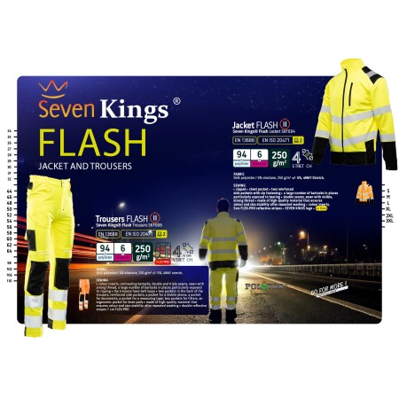 BLUZA FLASH OSTRZEGAWCZA ŻÓŁĆ SKF004 KAT II - SEVEN KINGS