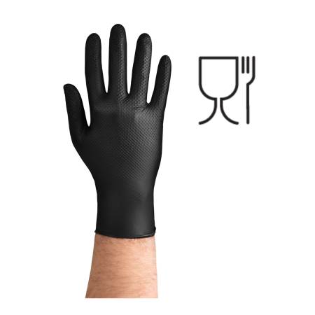 RĘKAWICE GRIPZZLY NITRYL CZARNY