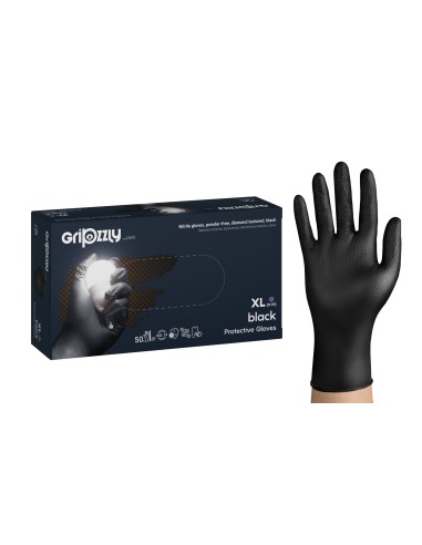 RĘKAWICE GRIPZZLY NITRYL CZARNY