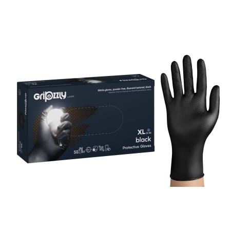 RĘKAWICE GRIPZZLY NITRYL CZARNY