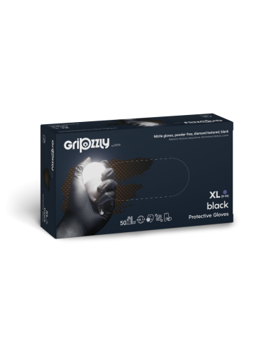 RĘKAWICE GRIPZZLY NITRYL CZARNY