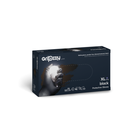 RĘKAWICE GRIPZZLY NITRYL CZARNY