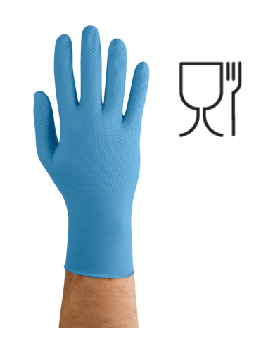RĘKAWICE GRIPZZLY NITRYL NIEBIESKI