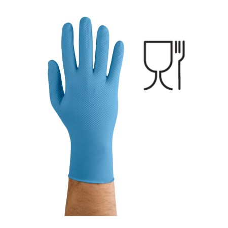 RĘKAWICE GRIPZZLY NITRYL NIEBIESKI