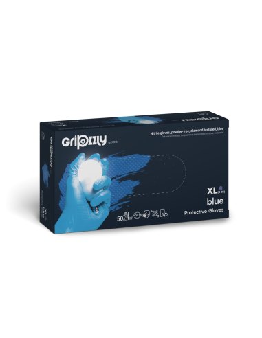 RĘKAWICE GRIPZZLY NITRYL NIEBIESKI