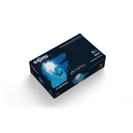 RĘKAWICE GRIPZZLY NITRYL NIEBIESKI