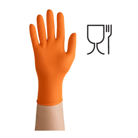 RĘKAWICE GRIPZZLY NITRYL POMARAŃCZ