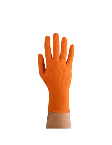 RĘKAWICE GRIPZZLY NITRYL POMARAŃCZ