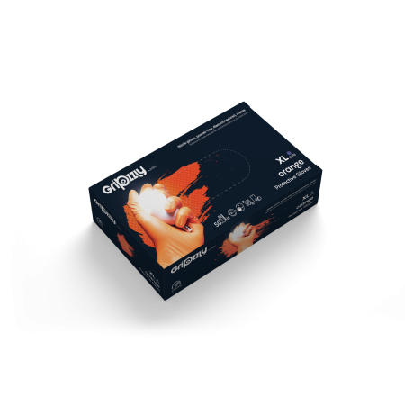 RĘKAWICE GRIPZZLY NITRYL POMARAŃCZ