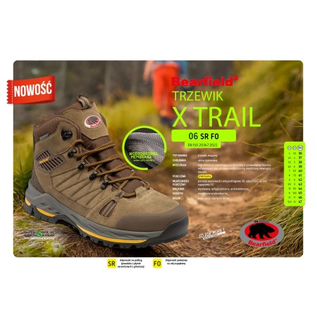 TRZEWIK BEARFIELD TRZEWIK X TRAIL O6 SR FO BRĄZ - BEARFIELD