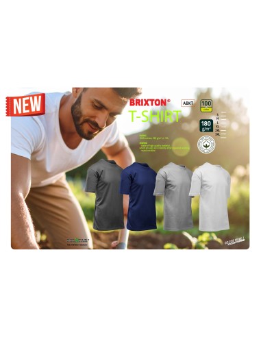 KOSZULKA BAWEŁNA BIEL - BRIXTON