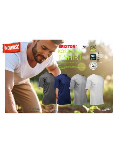 KOSZULKA BAWEŁNA GRANAT - BRIXTON