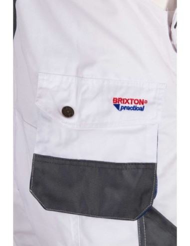SPODNIE OGRODNICZKI BIAŁY - BRIXTON PRACTICAL