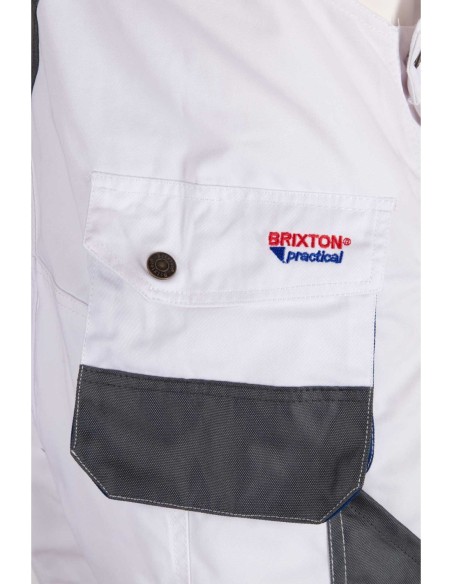 SPODNIE OGRODNICZKI BIAŁY - BRIXTON PRACTICAL