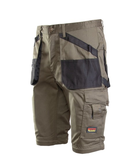 SPODNIE DO PASA KHAKI - ODPINANE NOGAWKI - BRIXTON PRACTICAL