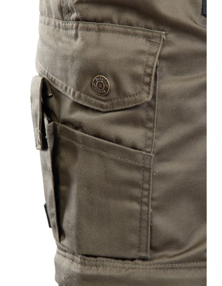 SPODNIE DO PASA KHAKI - ODPINANE NOGAWKI - BRIXTON PRACTICAL