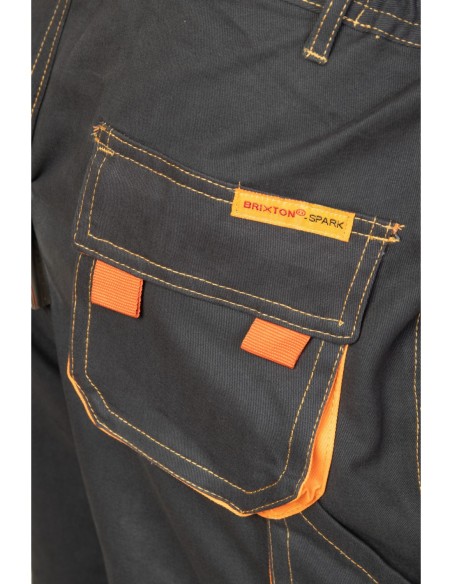 SPODNIE DO PASA CIEMNA STAL - BRIXTON SPARK