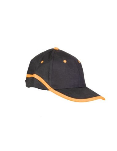 CZAPKA BASEBALL CZARNO-POMARAŃCZOWA - BASEBALL