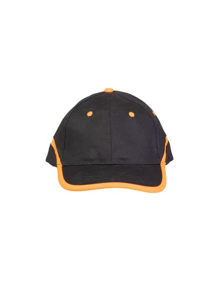 CZAPKA BASEBALL CZARNO-POMARAŃCZOWA - BASEBALL