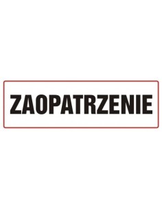 ZAOPATRZENIE 10x30 cm