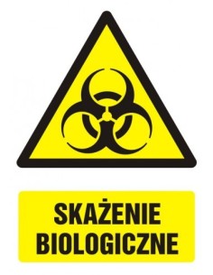 SKAŻENIE BIOLOGICZNE 5,25x7,4cm - naklejka