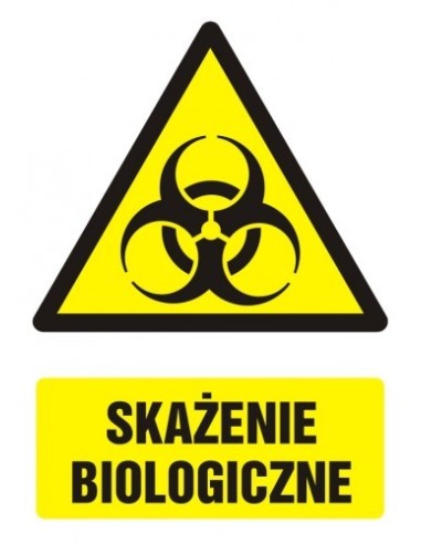 SKAŻENIE BIOLOGICZNE 5,25x7,4cm - naklejka