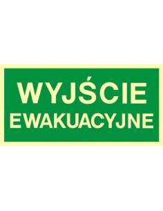 WYJŚCIE EWAKUACYJNE 15x30cm - naklejka