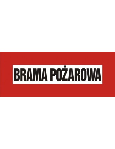 BRAMA POŻAROWA 14x36cm