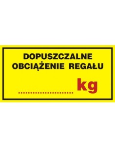 DOPUSZCZALNE OBCIĄŻENIE REGAŁU 5x10cm