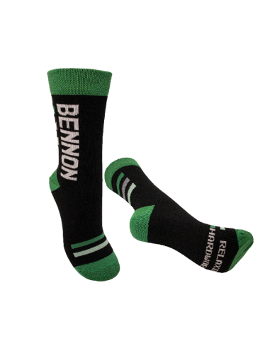 BENNONKY Black/Green Socks