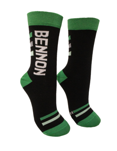 BENNONKY Black/Green Socks