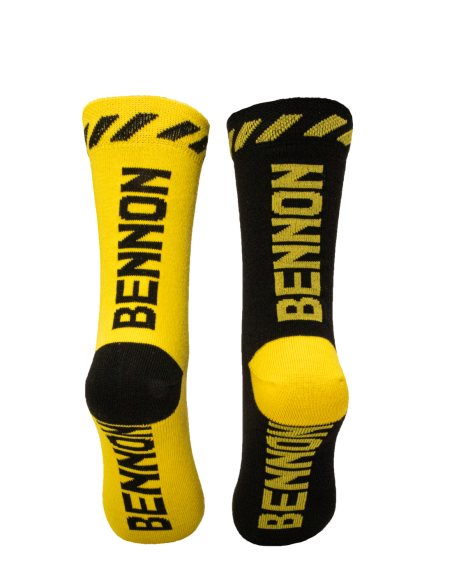 BENNONKY Black/Yellow Socks